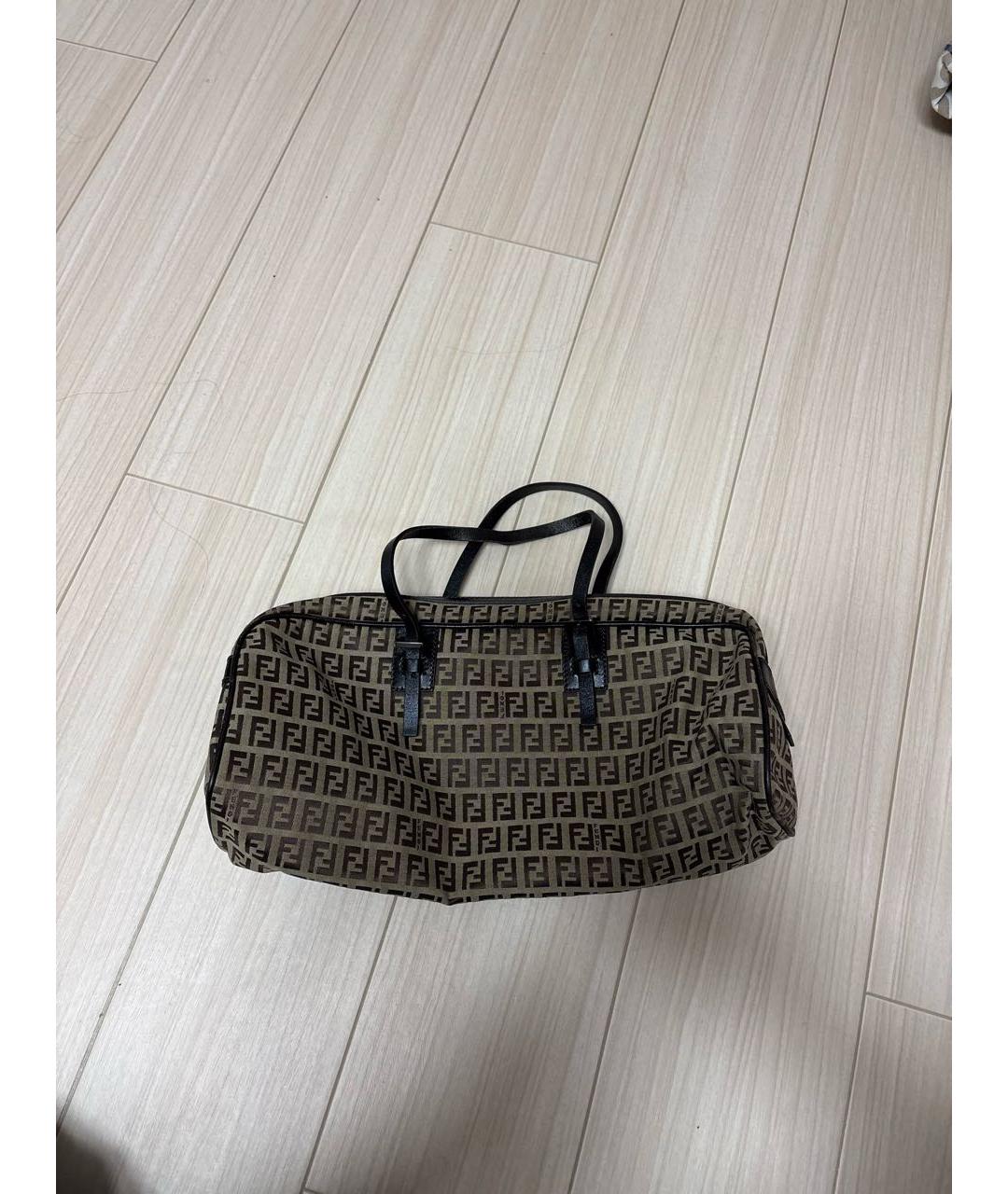 FENDI Коричневая сумка с короткими ручками, фото 5