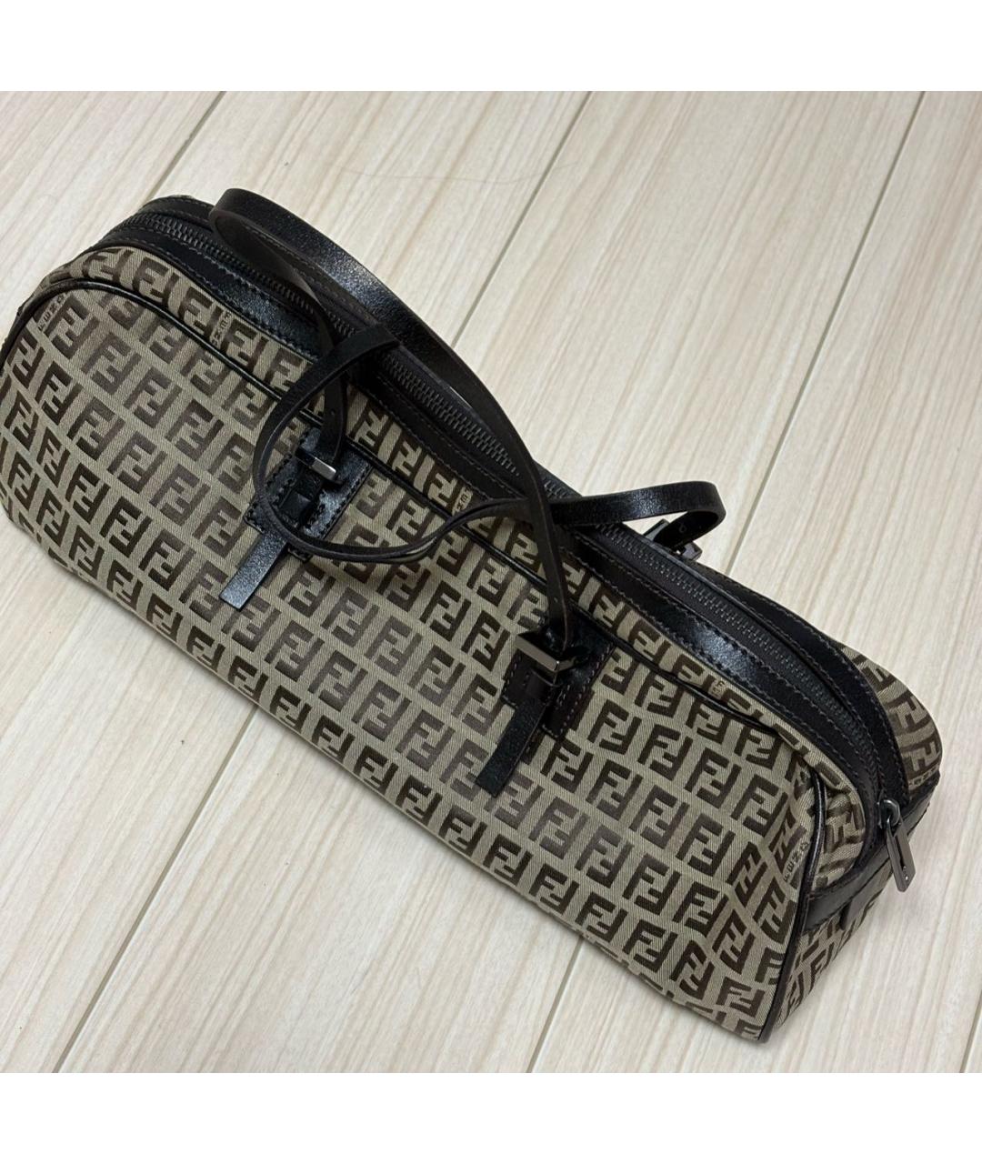 FENDI Коричневая сумка с короткими ручками, фото 2