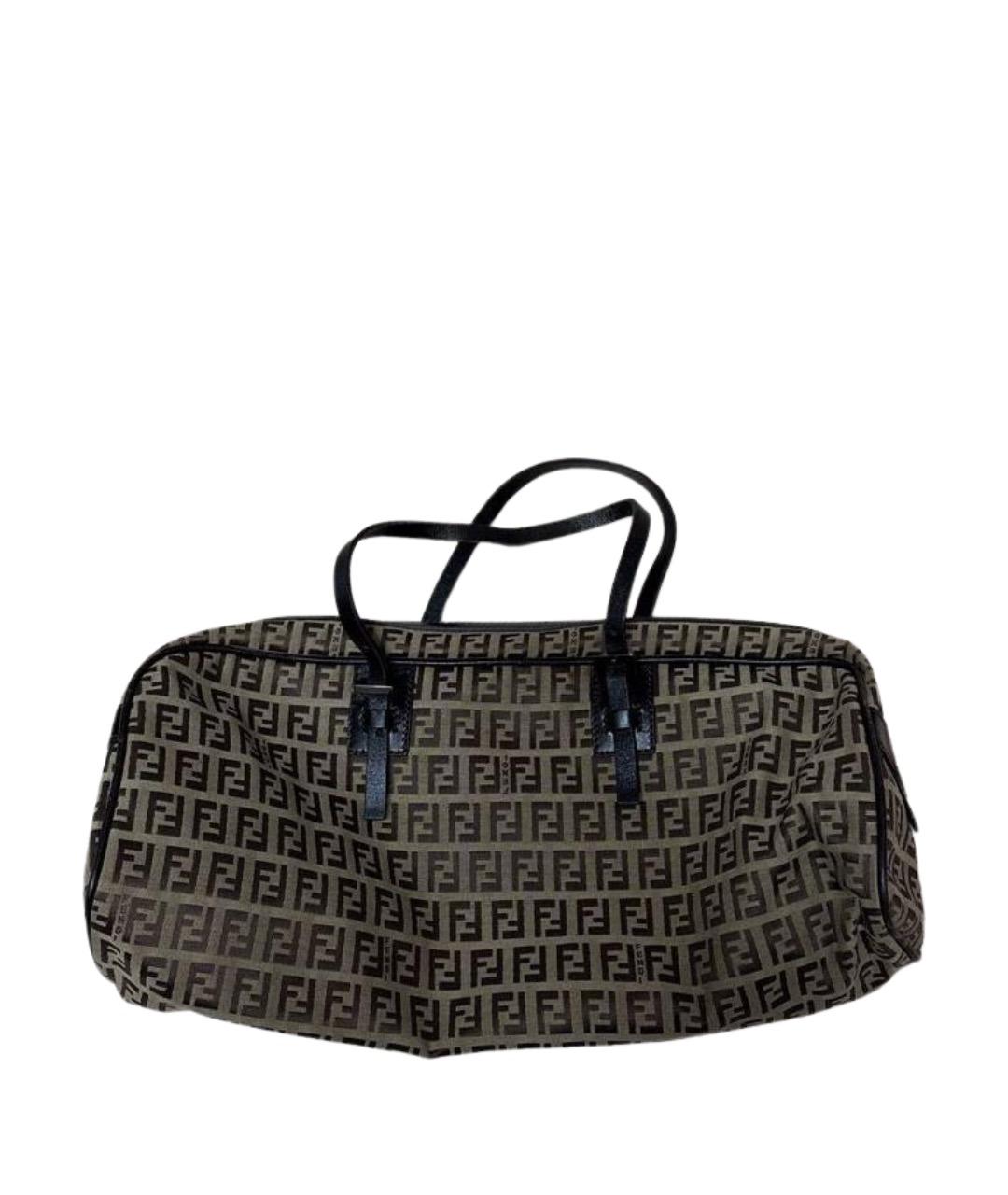 FENDI Коричневая сумка с короткими ручками, фото 1