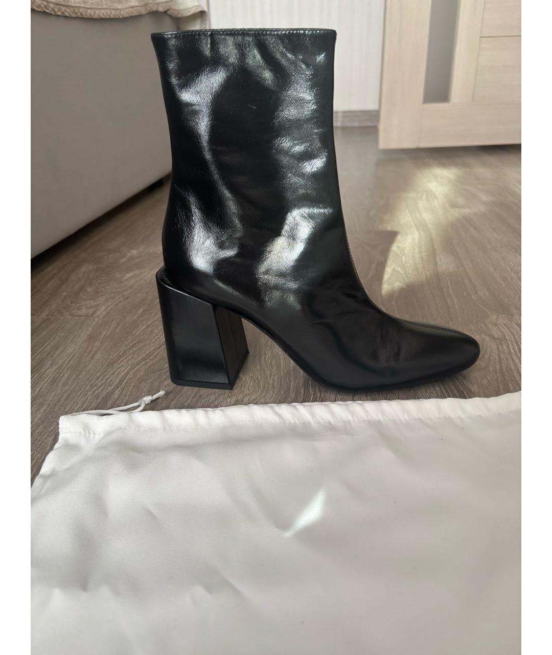 FURLA Черные кожаные полусапоги, фото 2