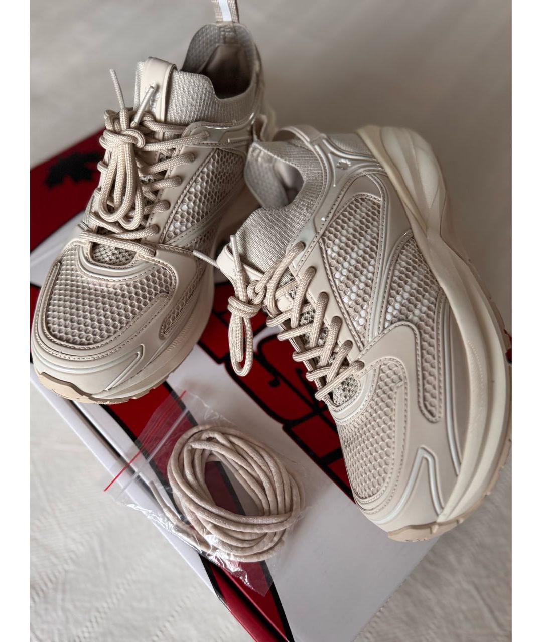 DSQUARED2 Бежевые синтетические кроссовки, фото 6