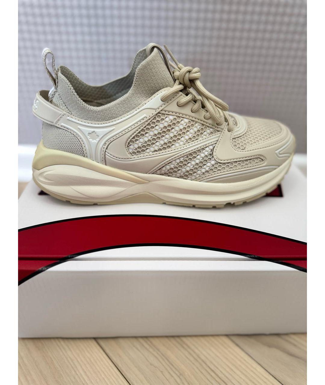 DSQUARED2 Бежевые синтетические кроссовки, фото 7