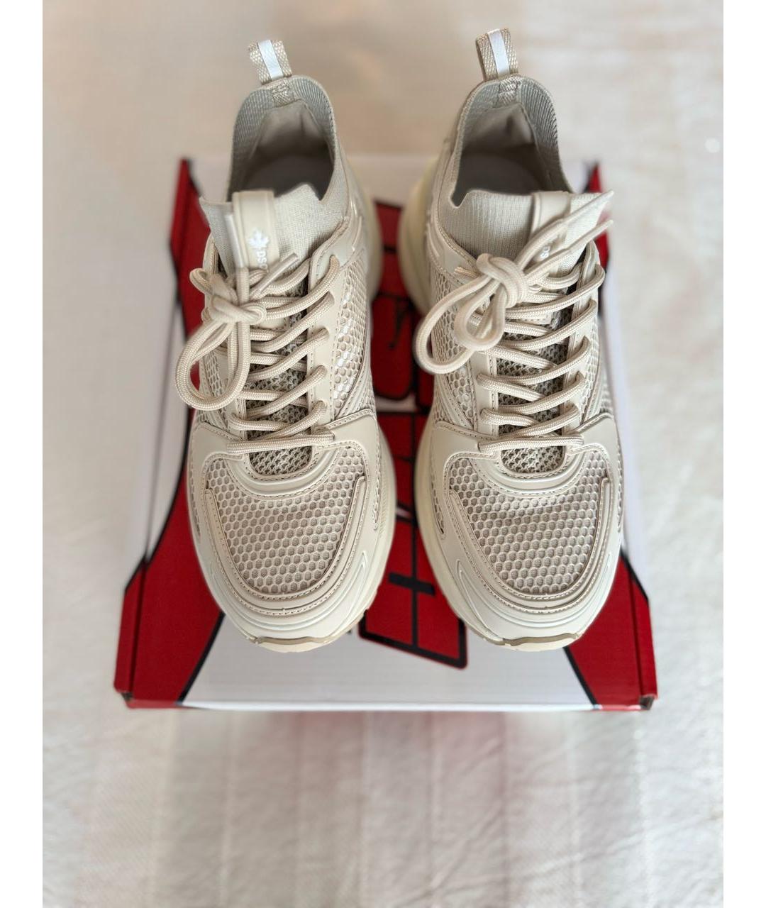 DSQUARED2 Бежевые синтетические кроссовки, фото 2