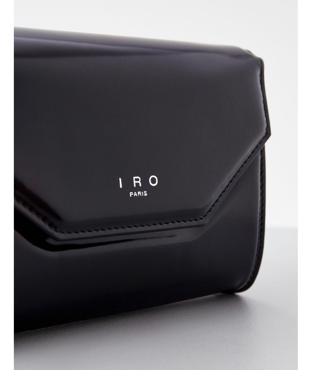 IRO Черная поясная сумка из лакированной кожи, фото 2