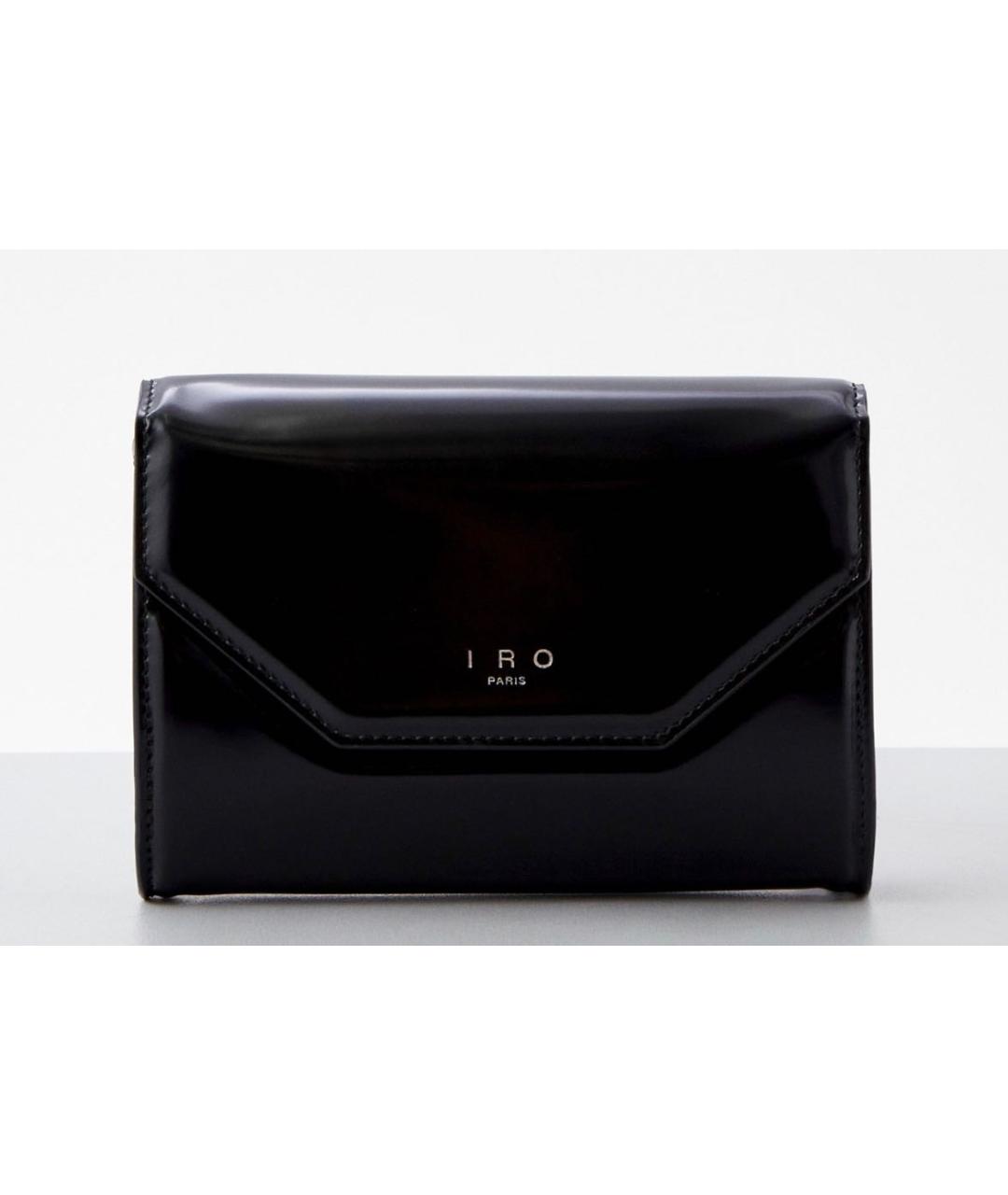 IRO Черная поясная сумка из лакированной кожи, фото 9
