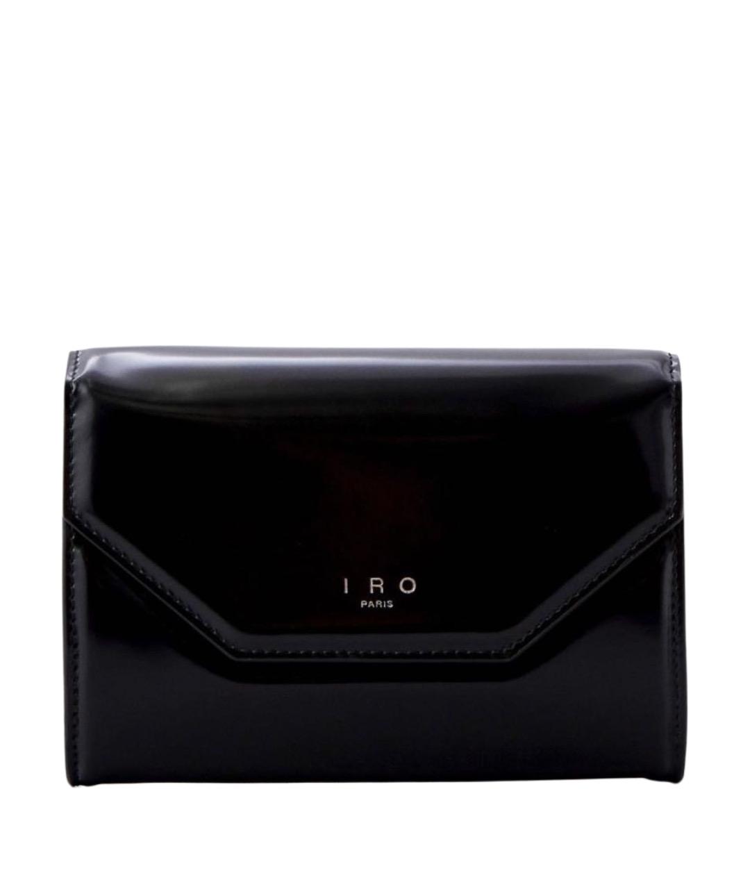 IRO Черная поясная сумка из лакированной кожи, фото 1