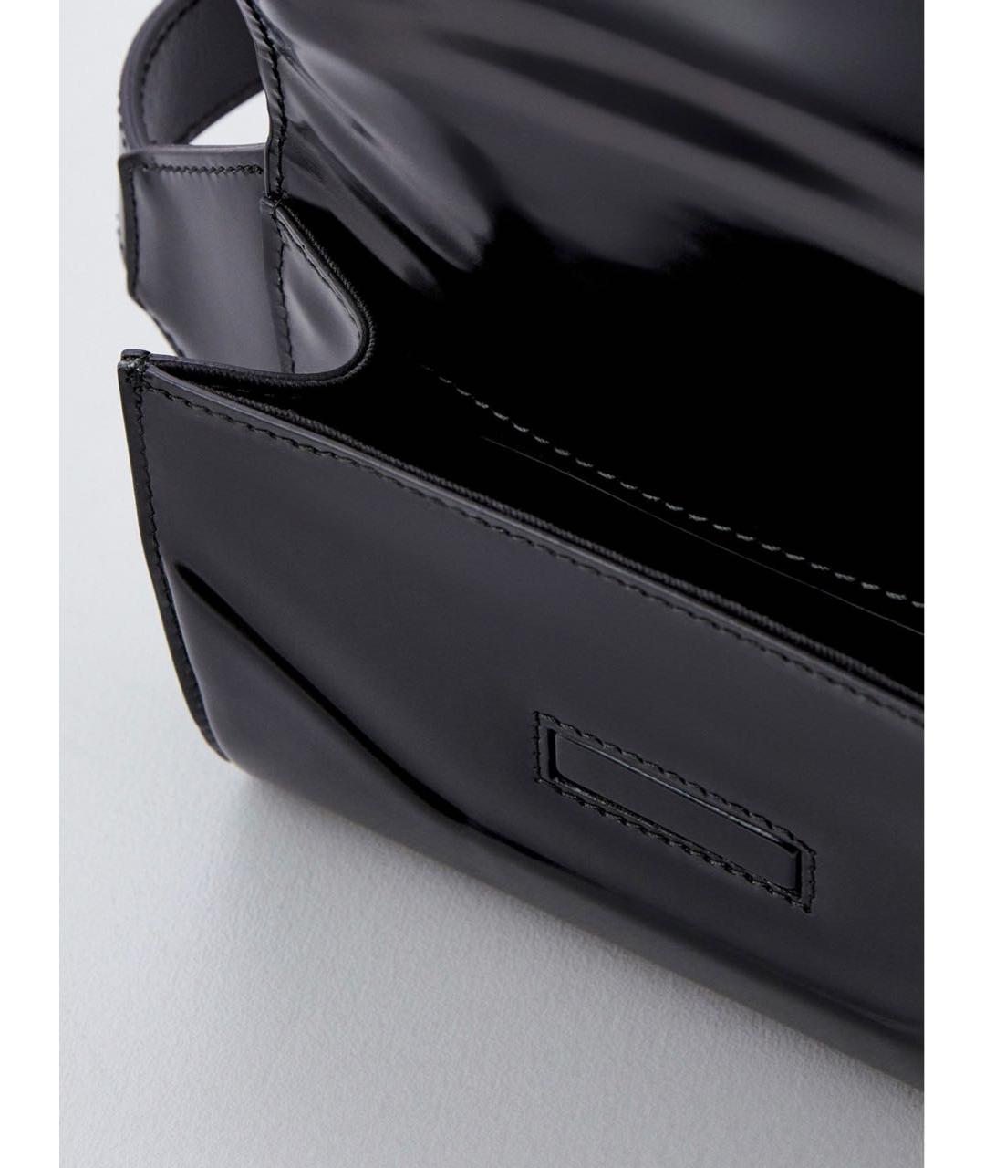 IRO Черная поясная сумка из лакированной кожи, фото 4