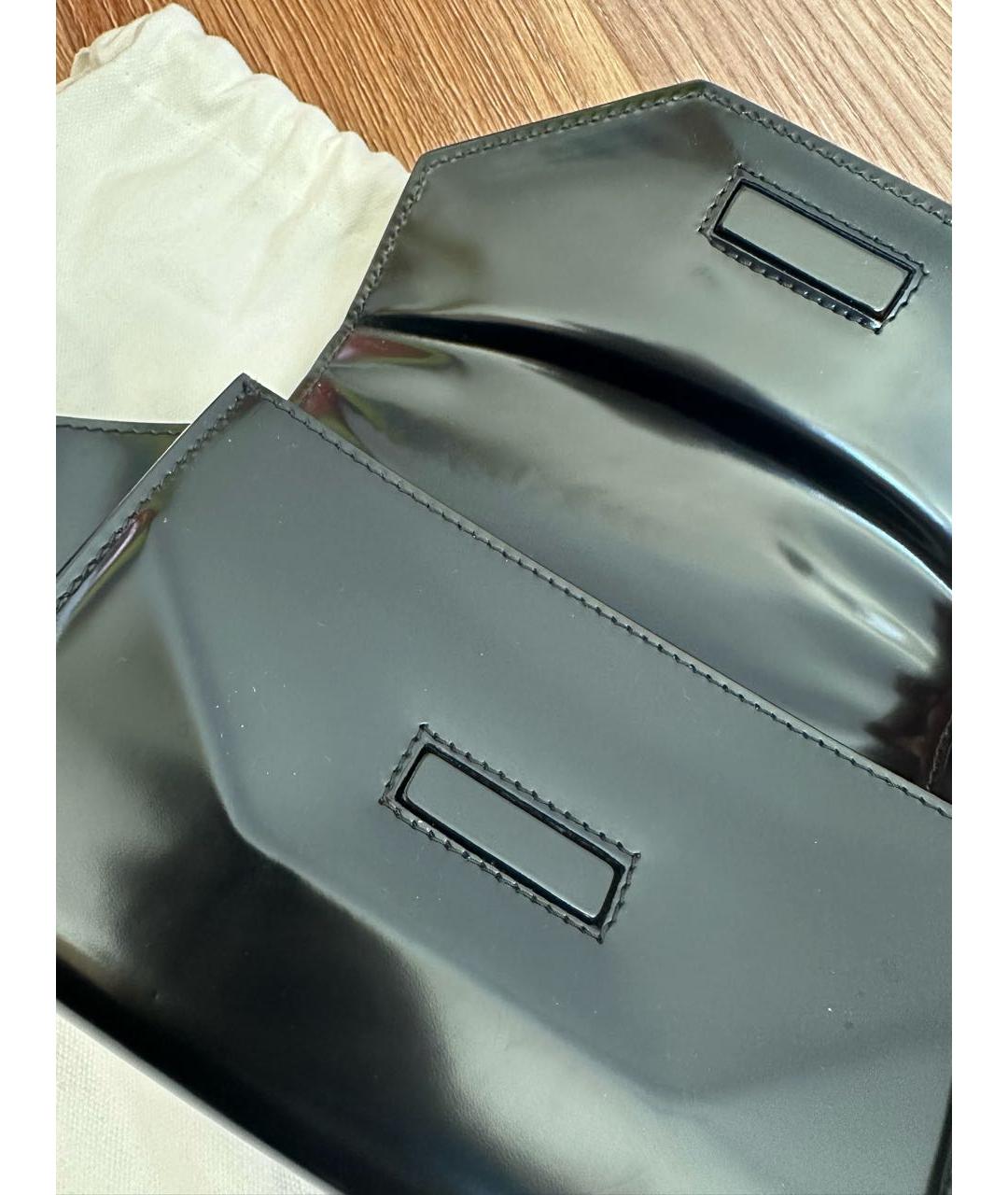 IRO Черная поясная сумка из лакированной кожи, фото 7