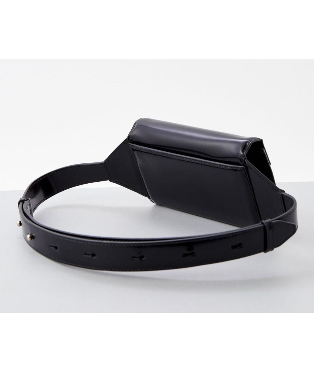 IRO Черная поясная сумка из лакированной кожи, фото 3