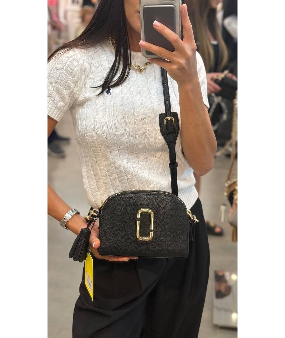 MARC JACOBS Черная кожаная сумка через плечо, фото 5