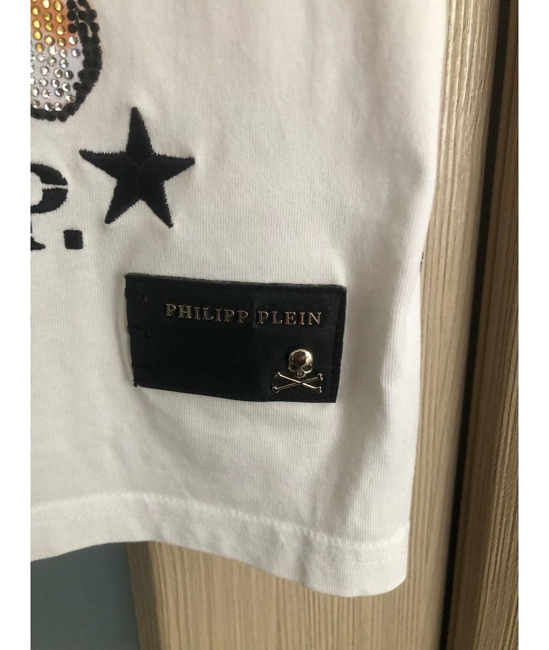 PHILIPP PLEIN Белая хлопковая футболка, фото 3