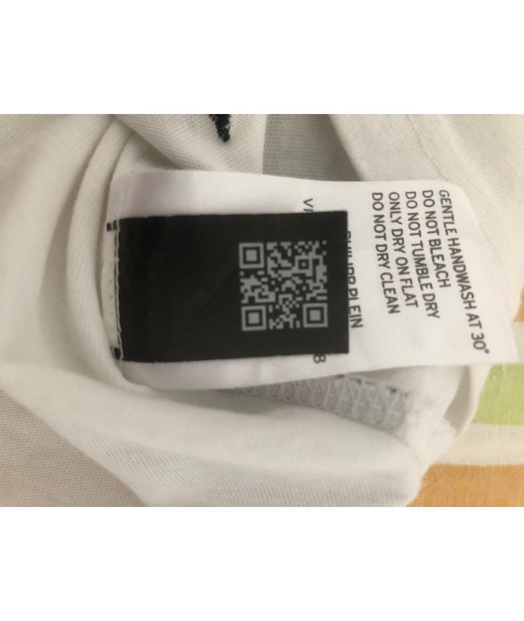 PHILIPP PLEIN Белая хлопковая футболка, фото 8