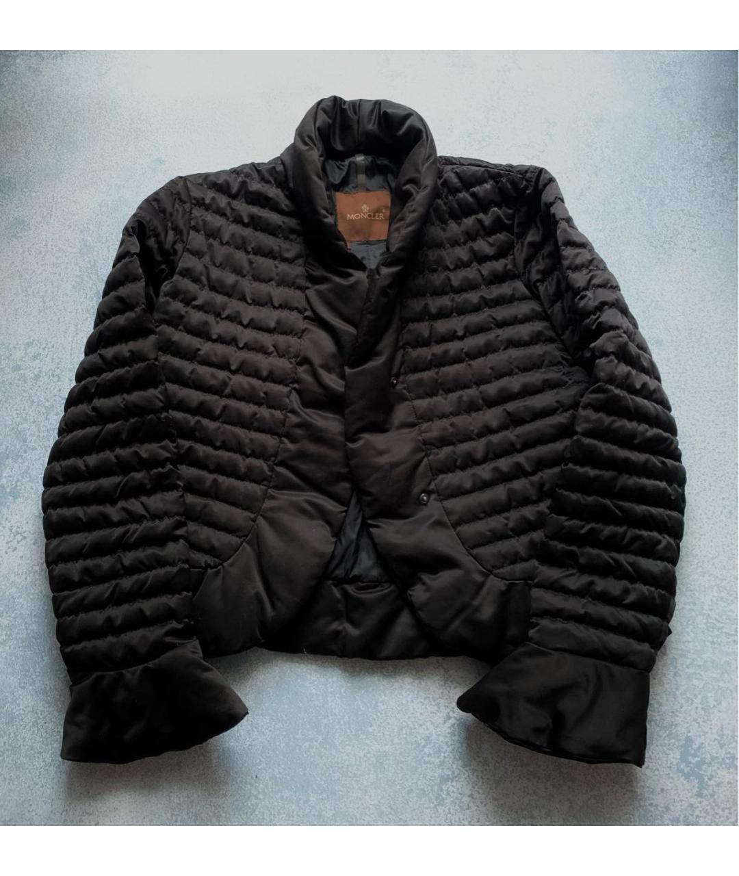 MONCLER Черный полиэстеровый пуховик, фото 5