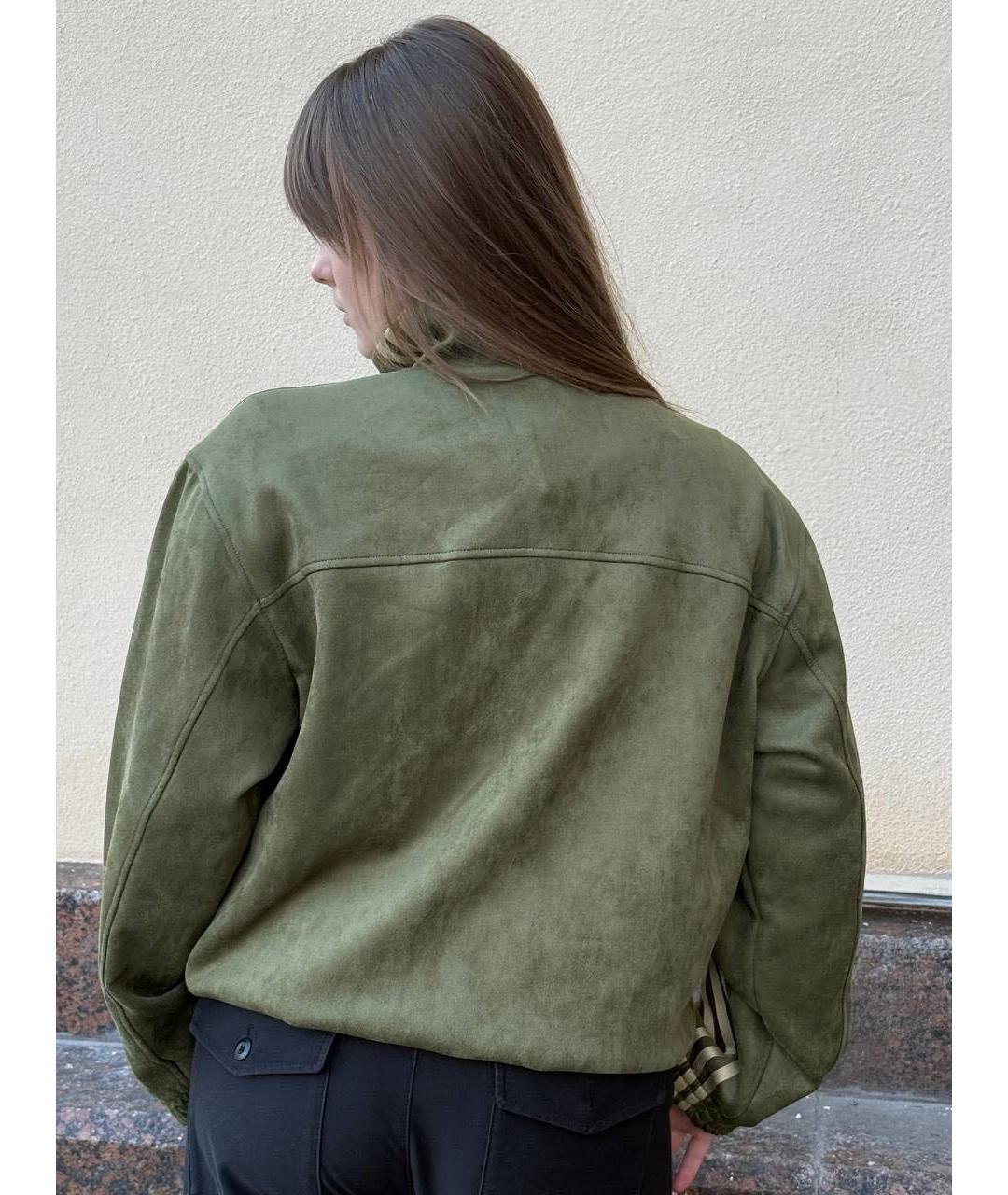 ADIDAS Хаки хлопковая куртка, фото 2