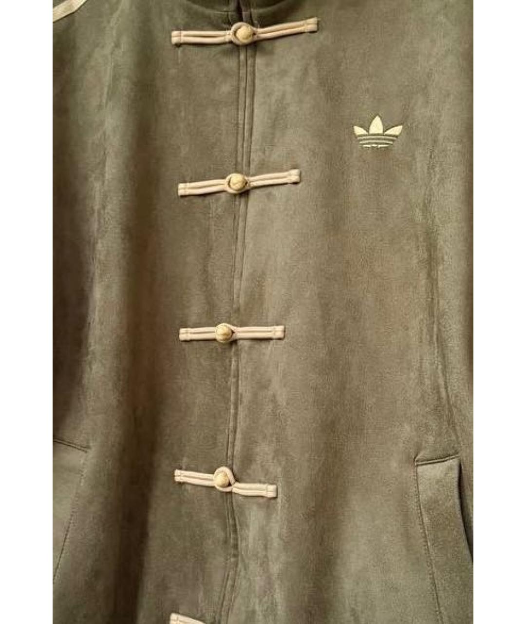 ADIDAS Хаки хлопковая куртка, фото 4