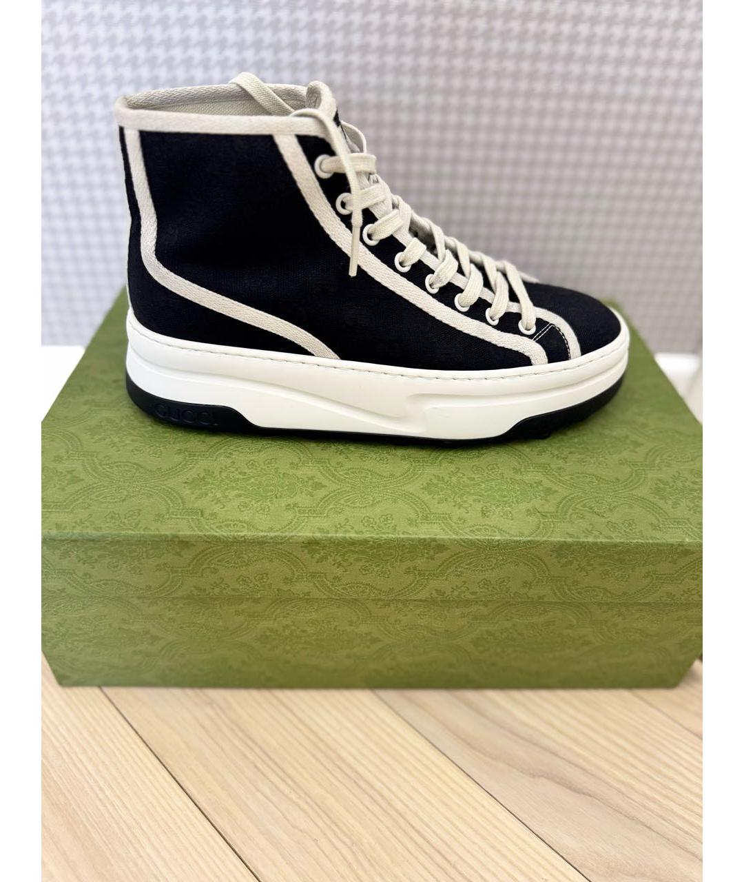 GUCCI Черные текстильные кеды, фото 8