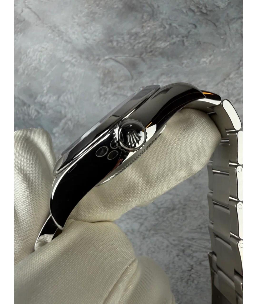 ROLEX Черные металлические часы, фото 3