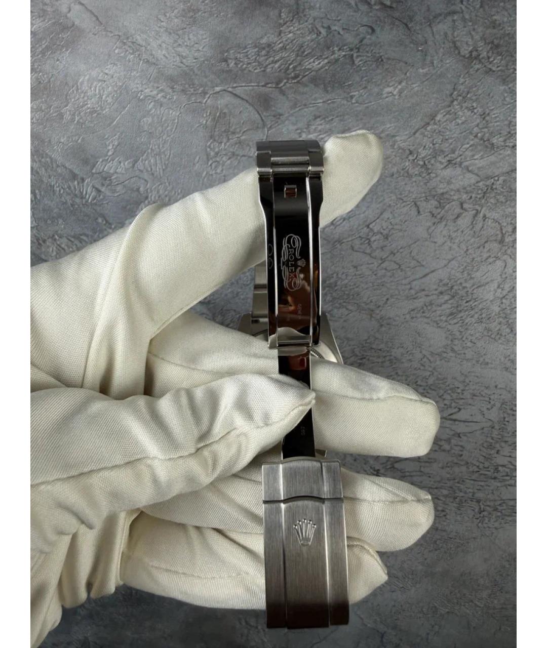 ROLEX Черные металлические часы, фото 6