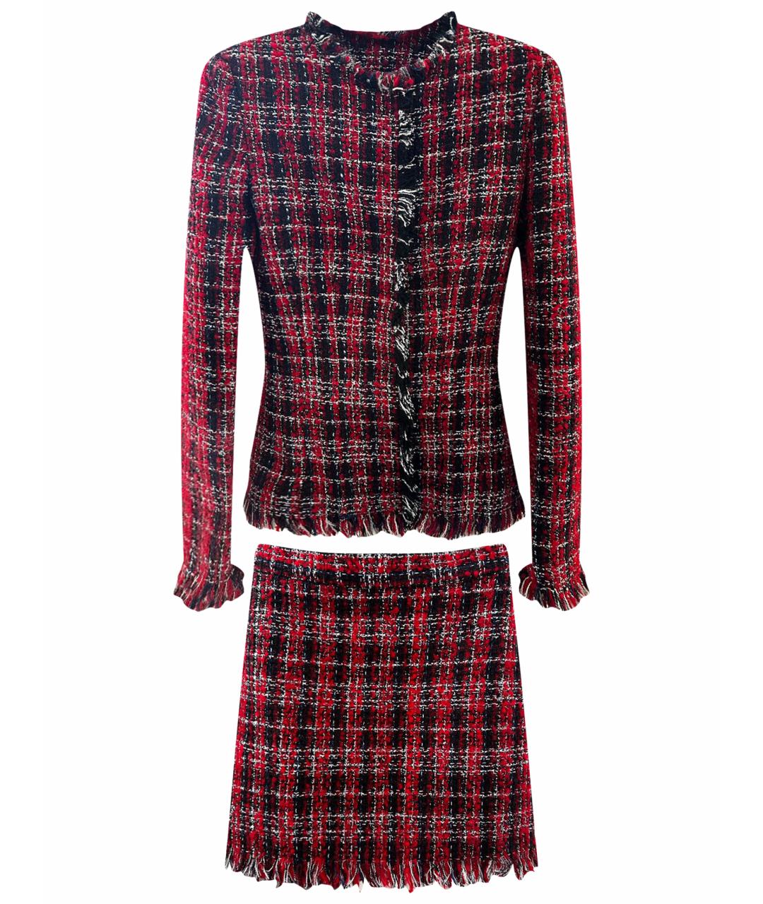 ALEXANDER MCQUEEN Красный полиамидовый костюм с юбками, фото 1