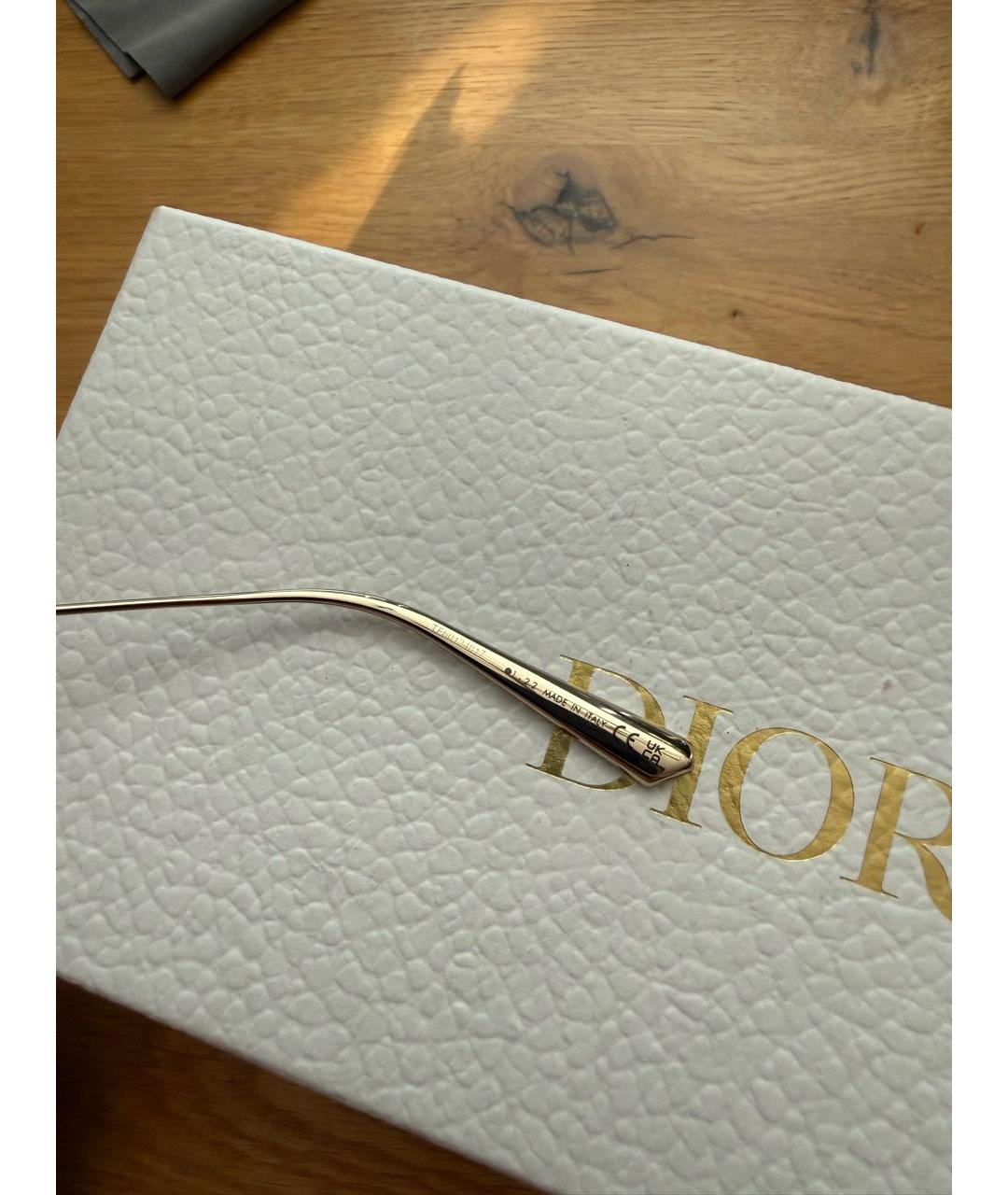 CHRISTIAN DIOR Розовые металлические солнцезащитные очки, фото 4