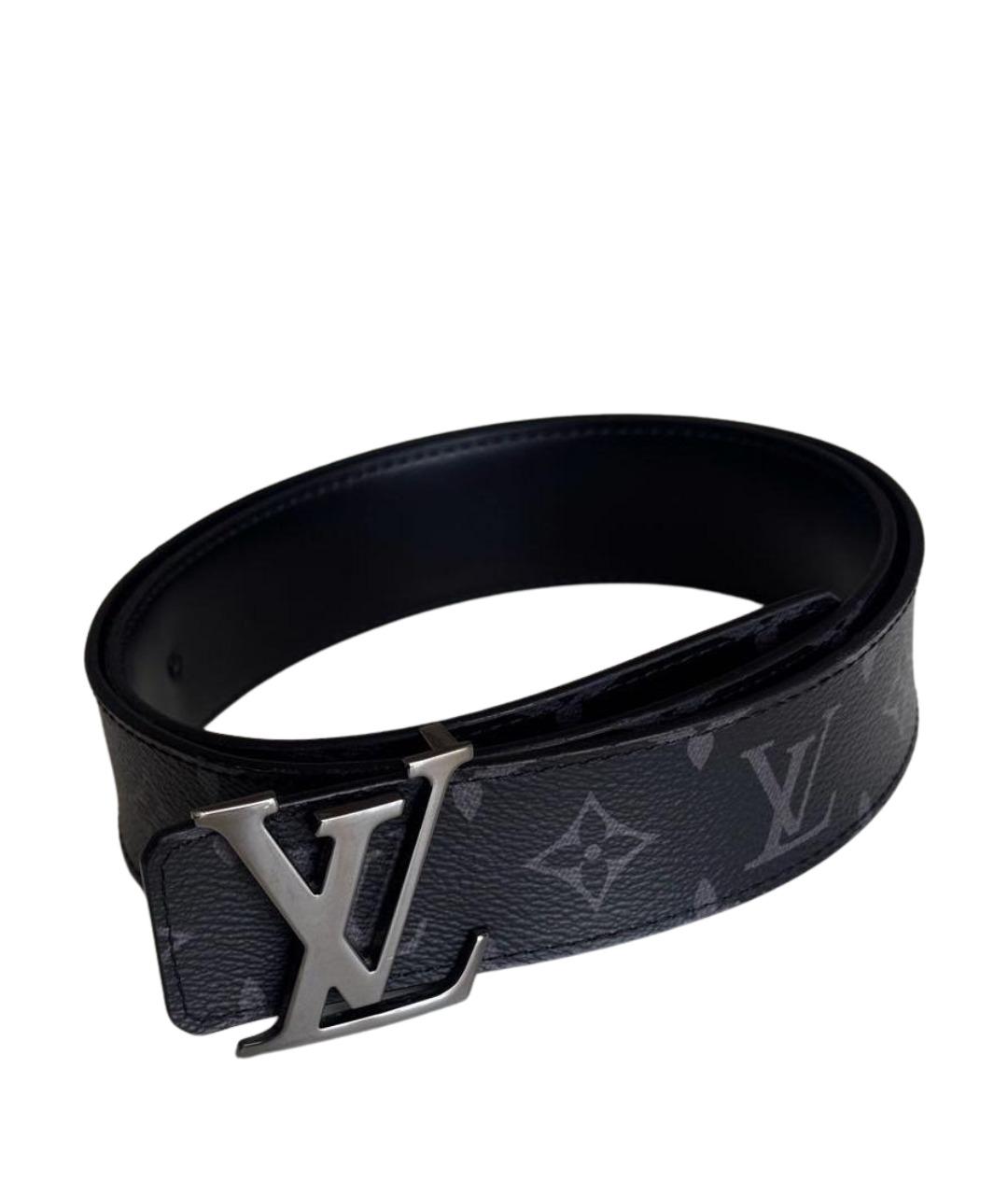 LOUIS VUITTON Черный кожаный ремень, фото 1