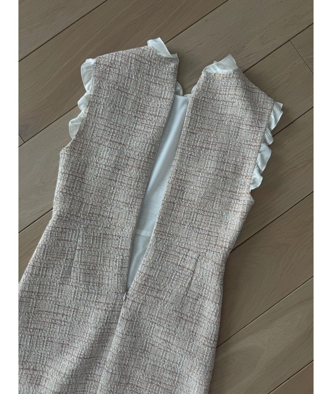 SANDRO Розовый твидовый костюм с юбками, фото 7