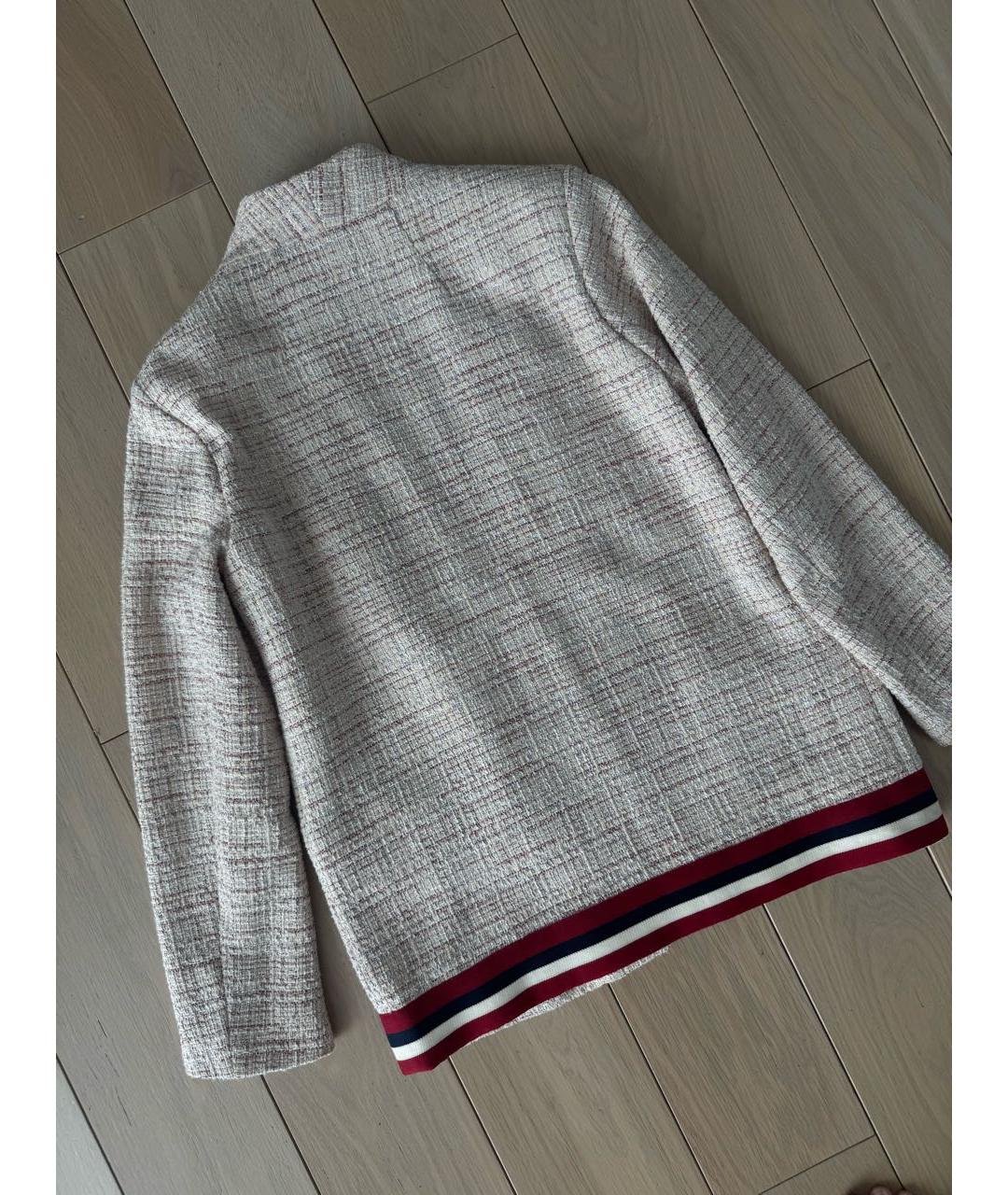 SANDRO Розовый твидовый костюм с юбками, фото 6