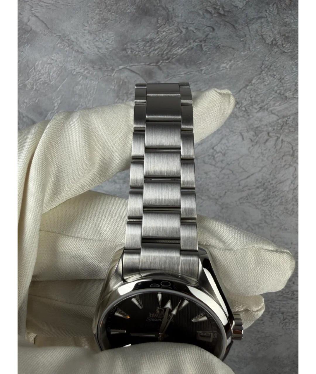 OMEGA Серые металлические часы, фото 7