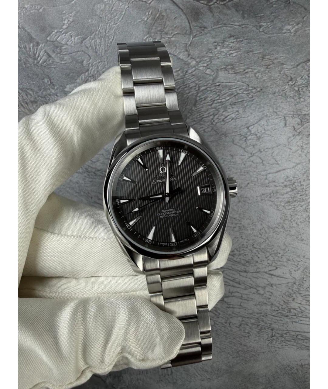 OMEGA Серые металлические часы, фото 2