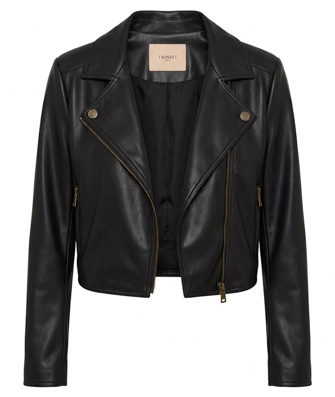 TWIN-SET Черная полиэстеровая куртка, фото 1