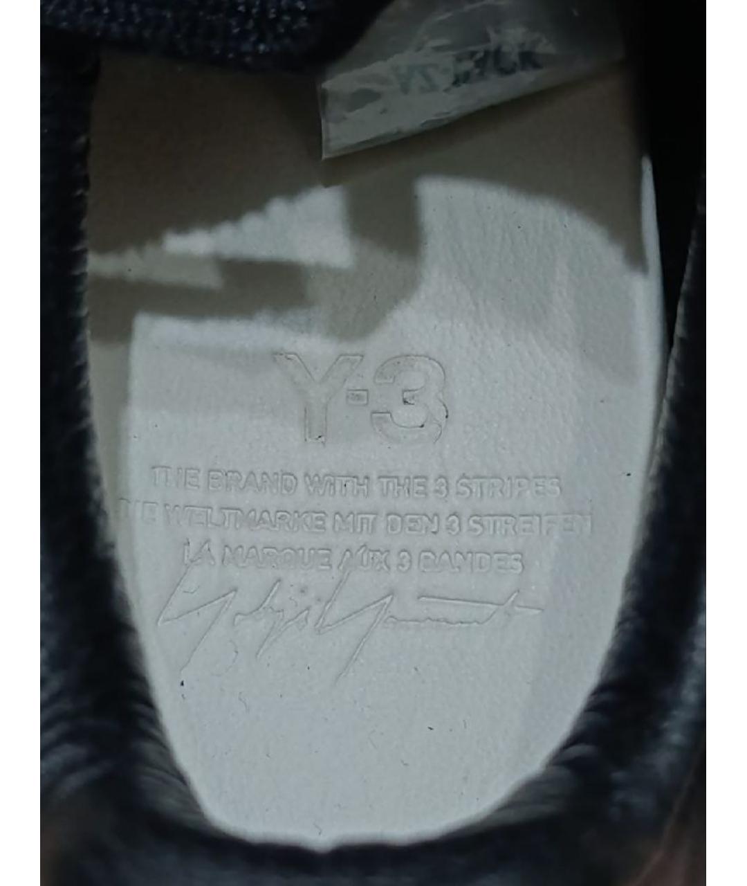 Y-3 Черные кожаные кеды, фото 8