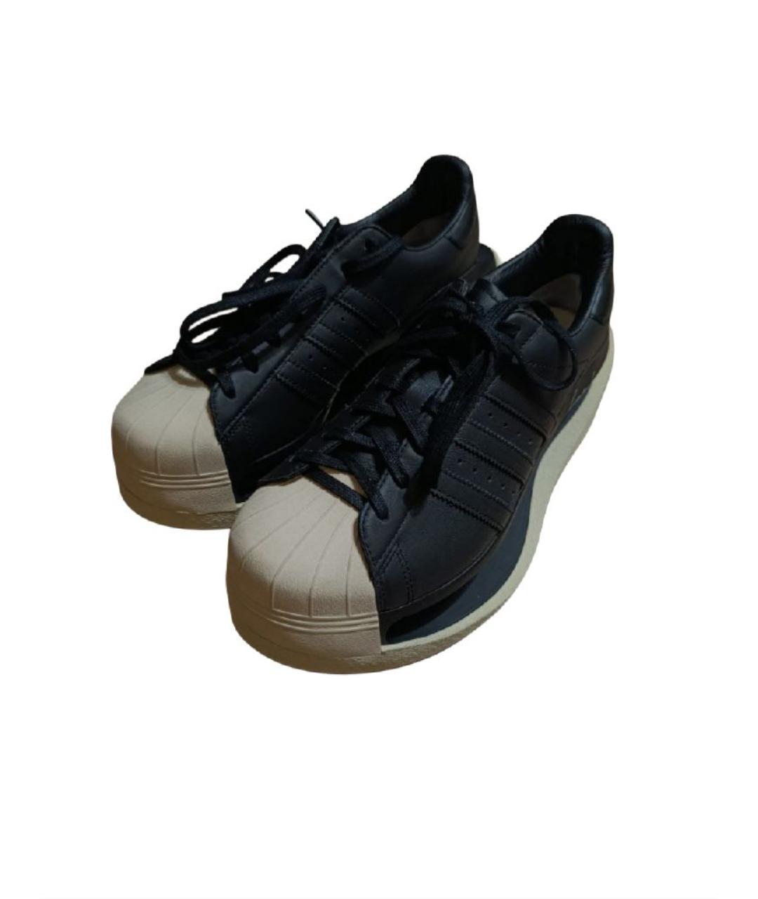 Y-3 Черные кожаные кеды, фото 5