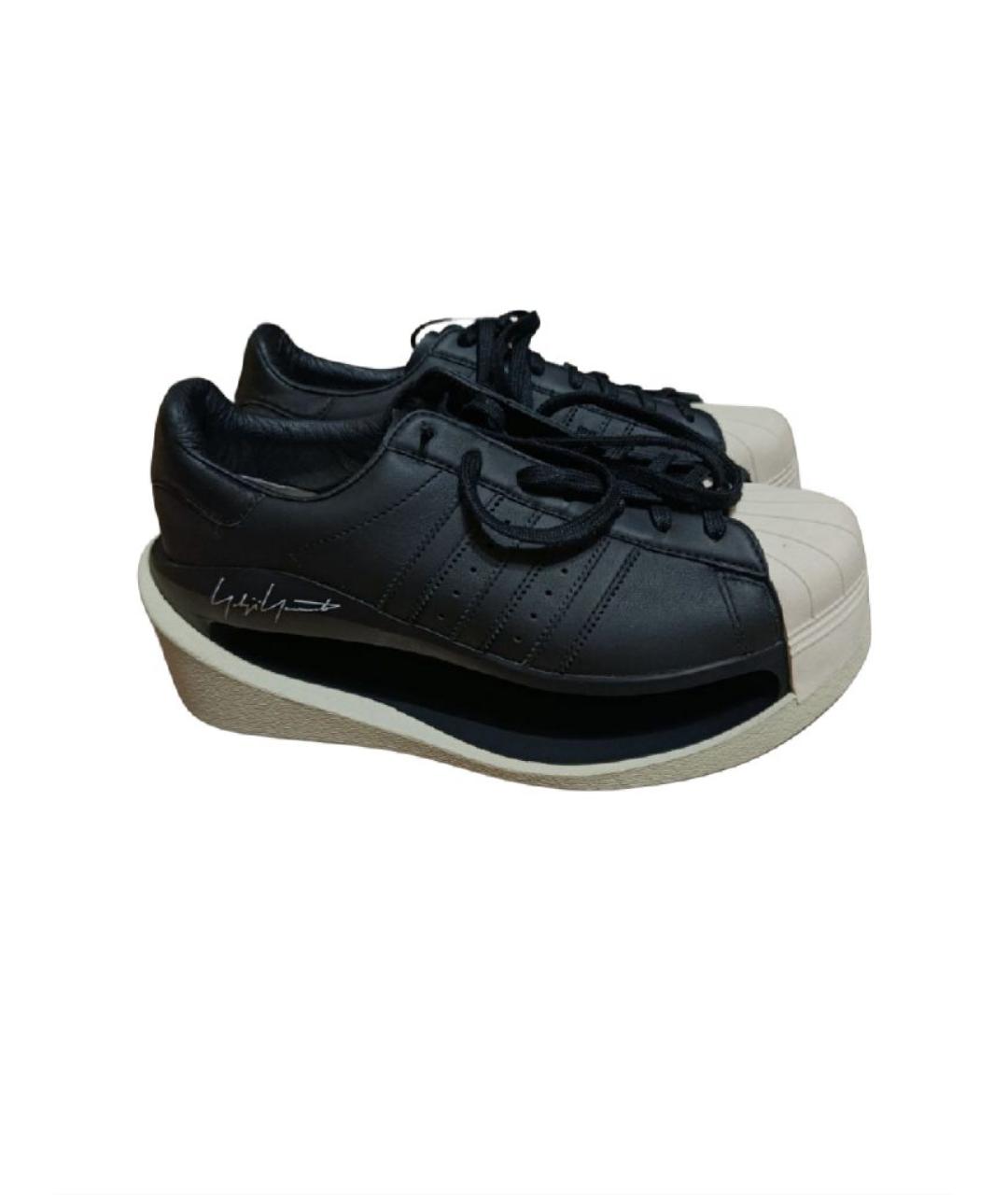 Y-3 Черные кожаные кеды, фото 9