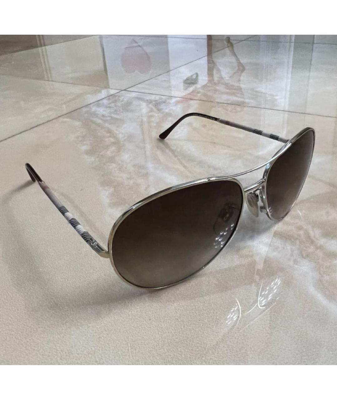 BURBERRY Мульти металлические солнцезащитные очки, фото 2