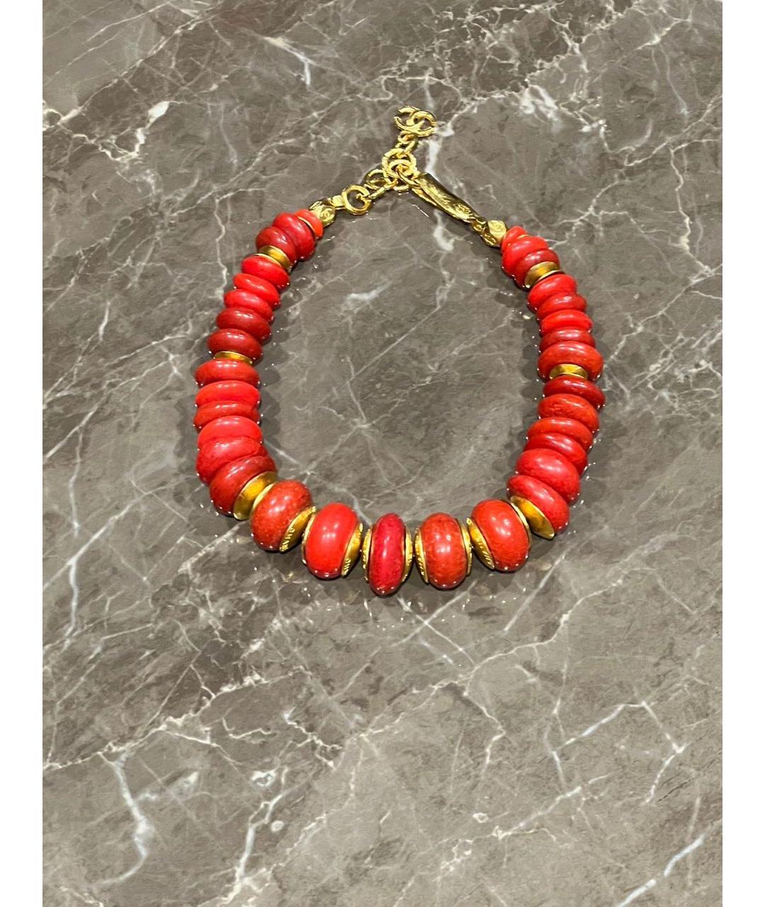CHANEL Красное пластиковое колье, фото 5