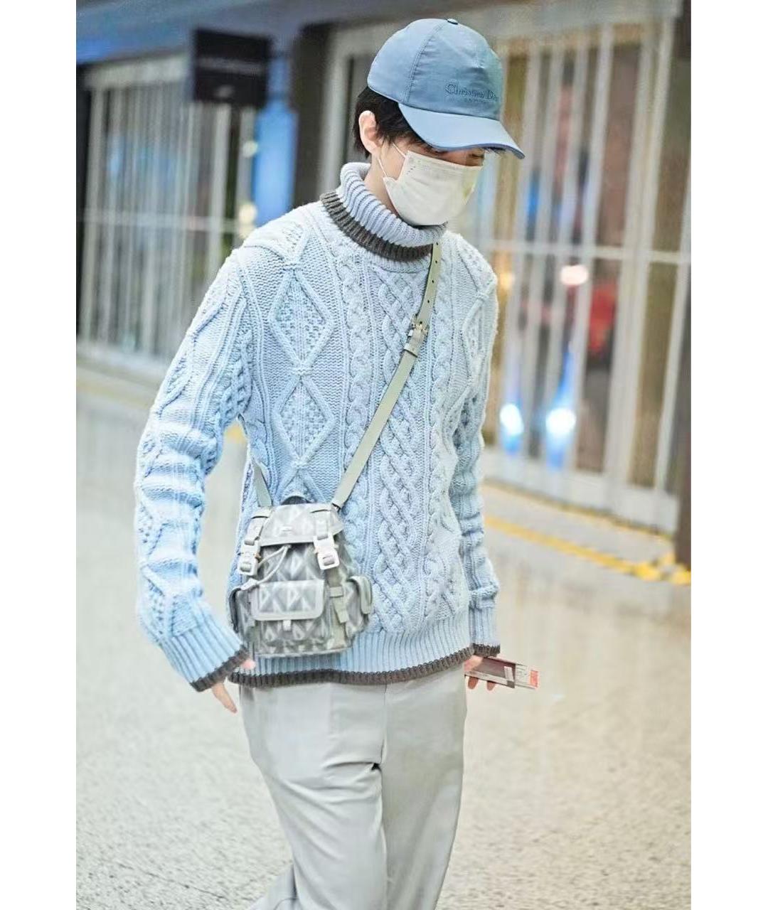 CHRISTIAN DIOR Серый рюкзак, фото 4