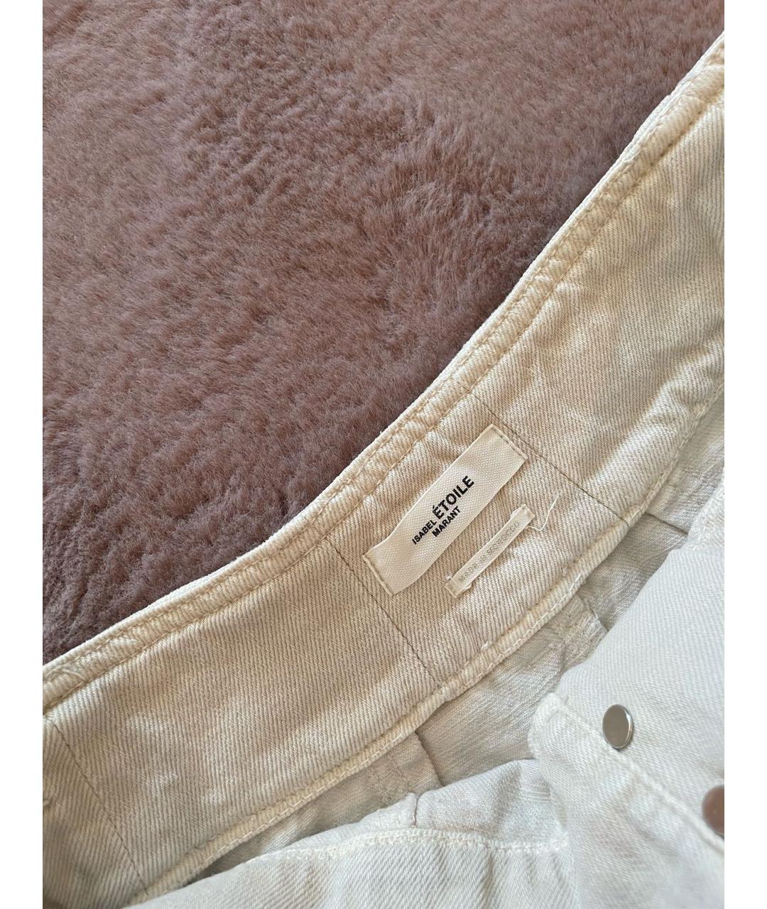 ISABEL MARANT ETOILE Бежевые хлопковые прямые джинсы, фото 3