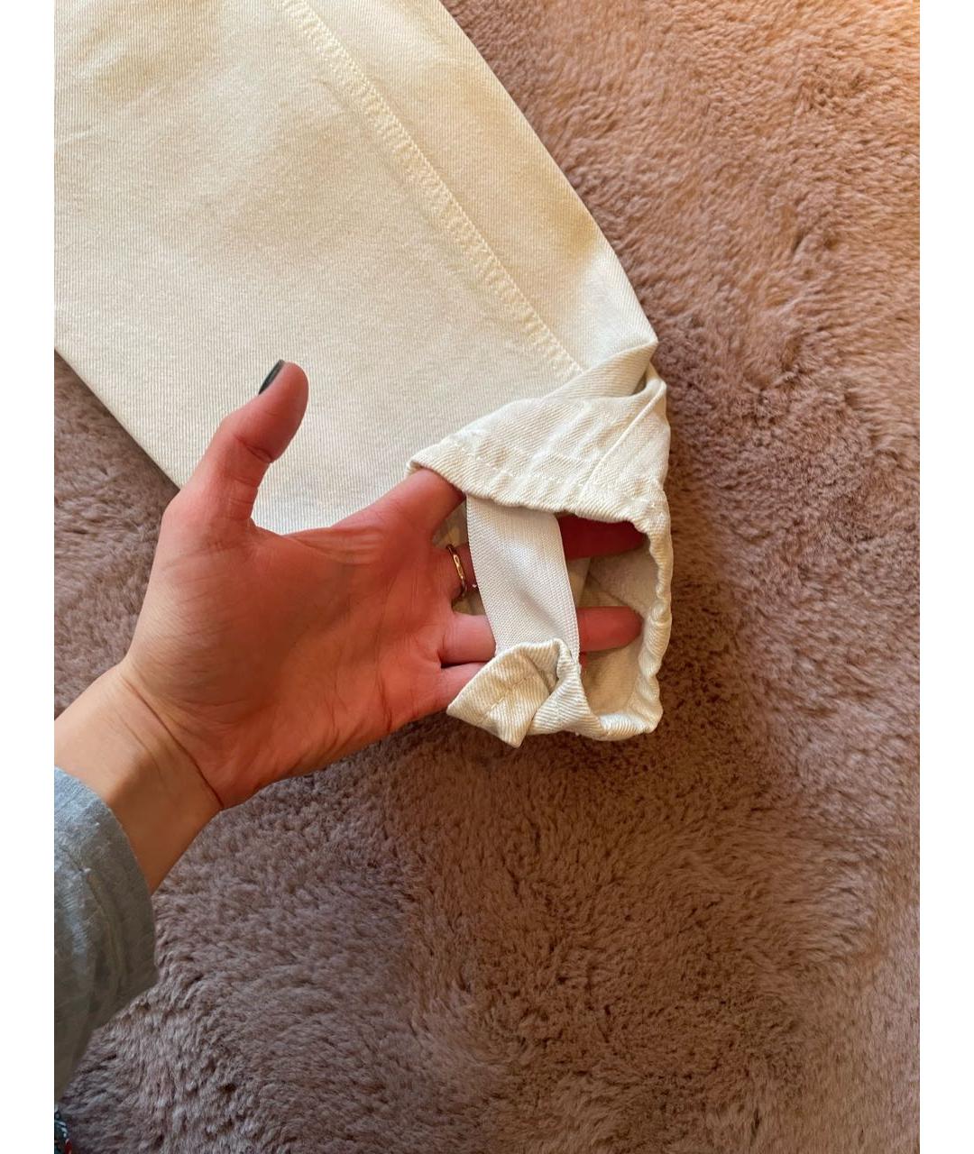 ISABEL MARANT ETOILE Бежевые хлопковые прямые джинсы, фото 6