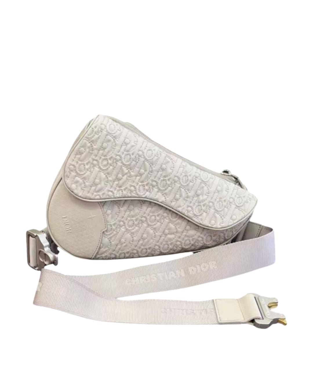 CHRISTIAN DIOR Белая кожаная сумка через плечо, фото 1