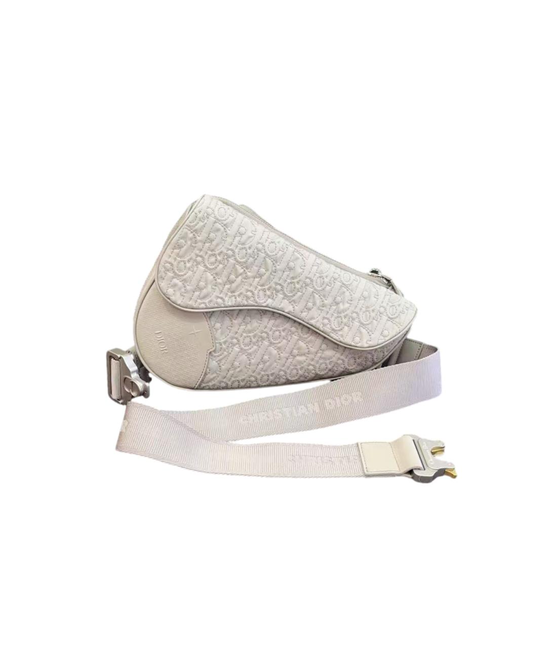 CHRISTIAN DIOR Белая кожаная сумка через плечо, фото 7