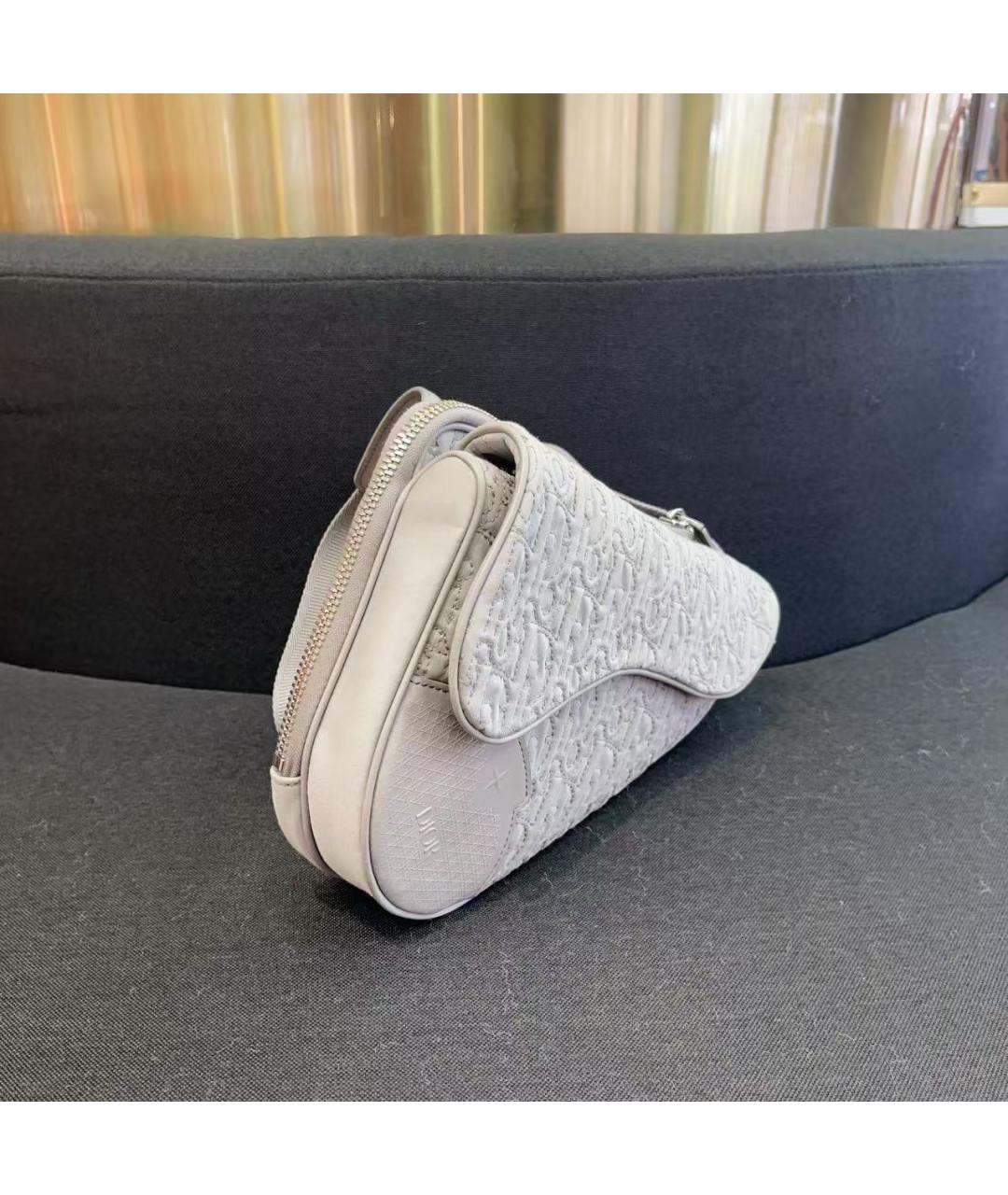 CHRISTIAN DIOR Белая кожаная сумка через плечо, фото 3