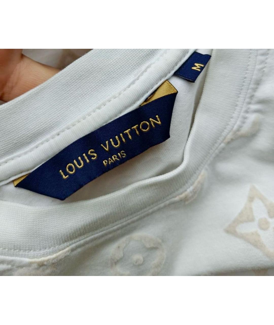 LOUIS VUITTON Белая хлопковая футболка, фото 3