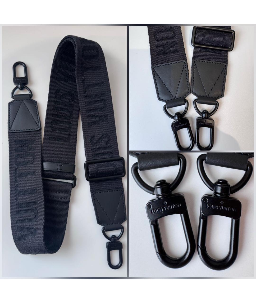 LOUIS VUITTON Черная кожаная сумка через плечо, фото 8