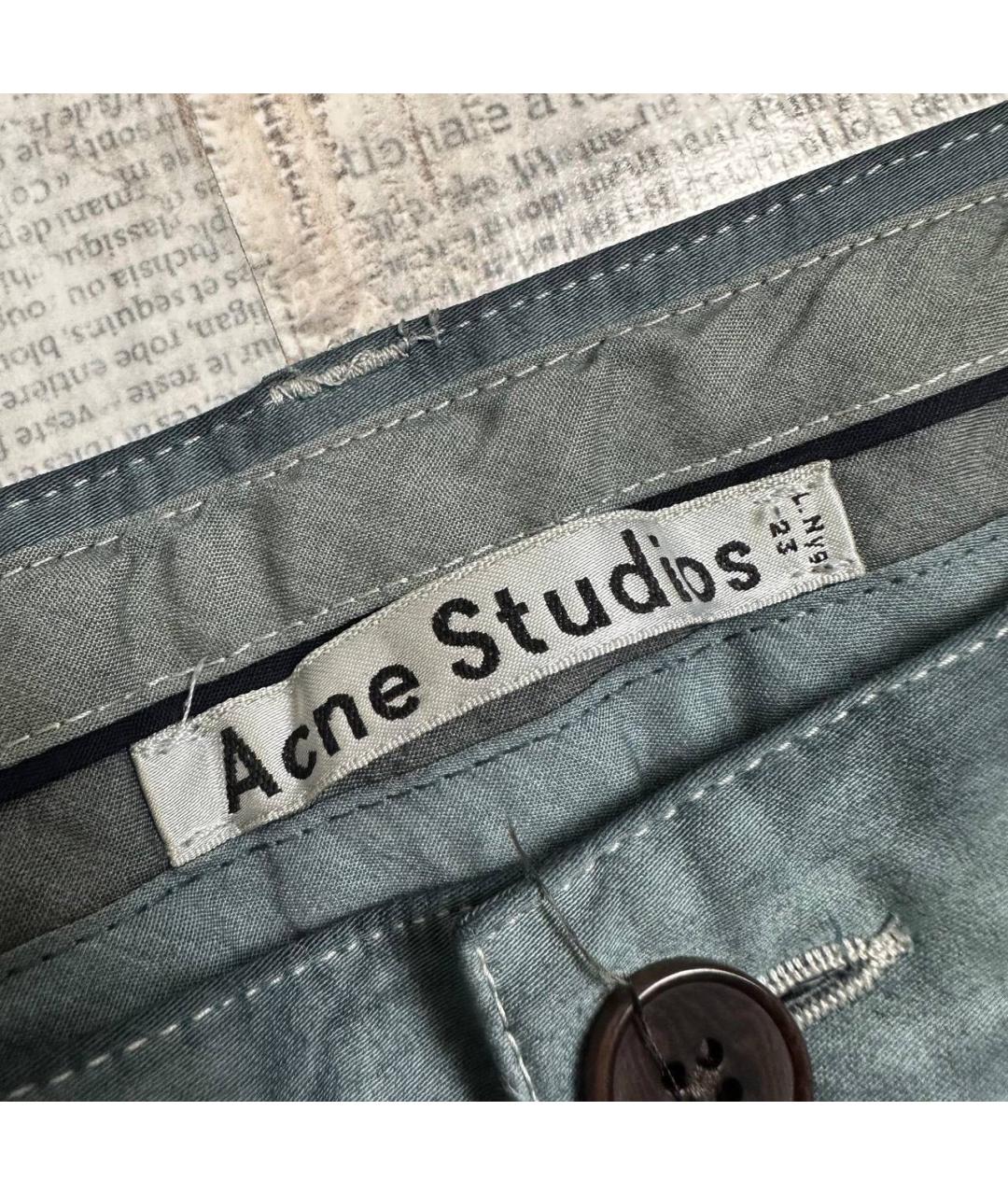 ACNE STUDIOS Темно-синие повседневные брюки, фото 4