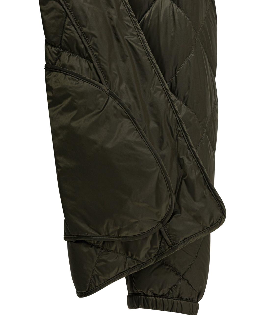MAX MARA Хаки полиамидовый пуховик, фото 4