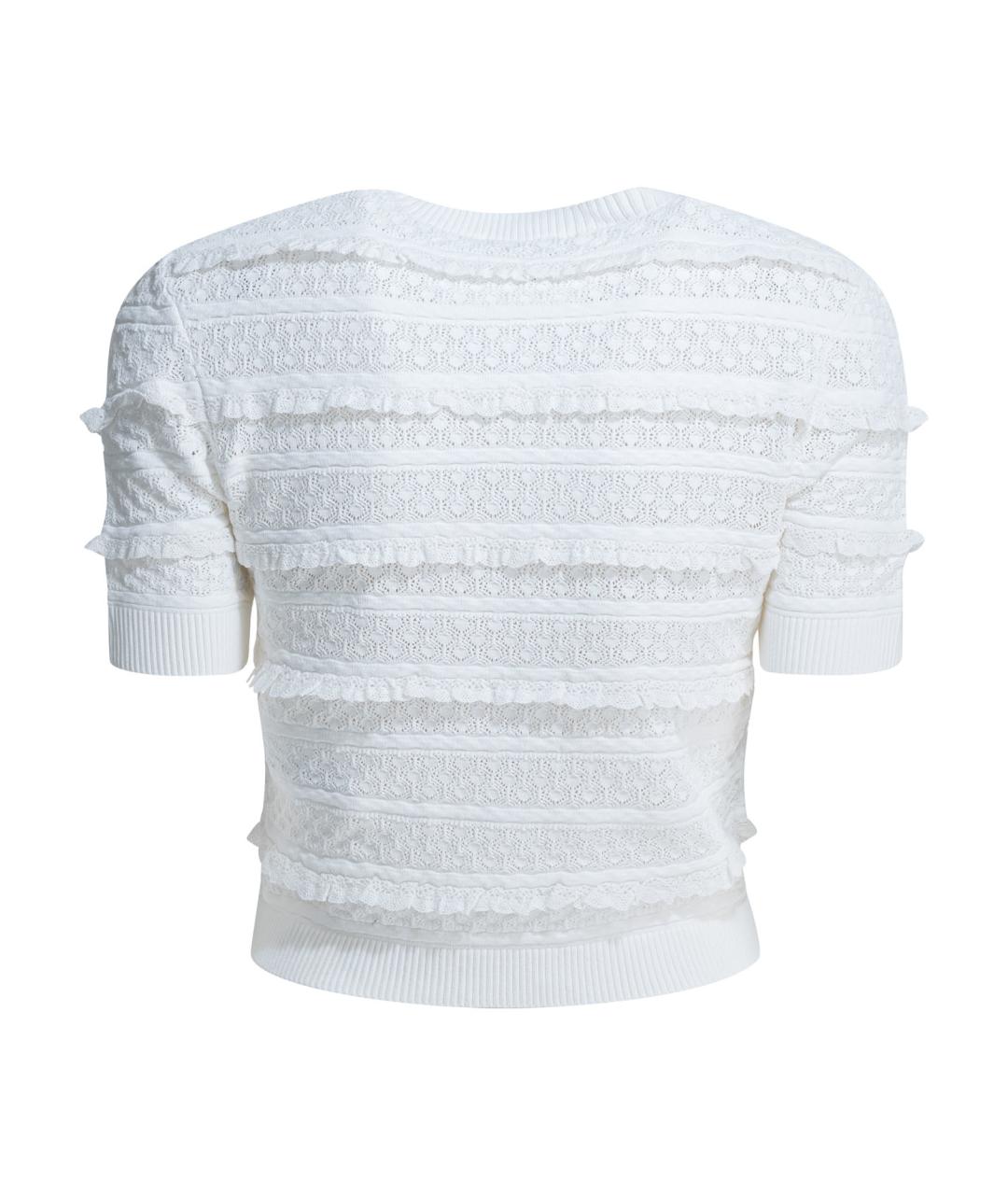 SELF-PORTRAIT Белый вискозный джемпер / свитер, фото 2