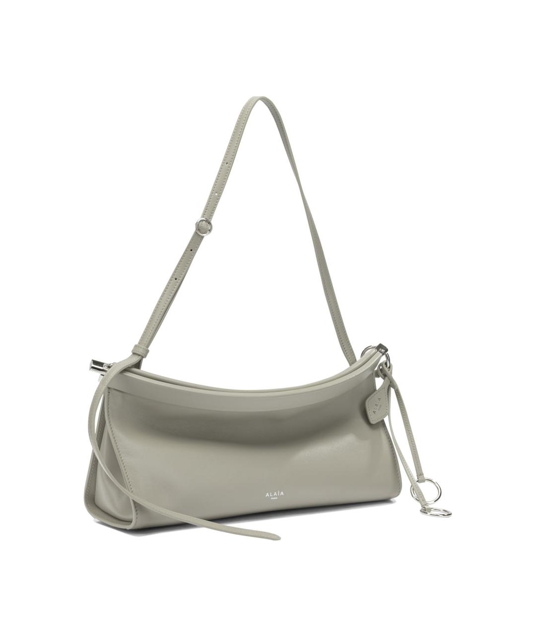 ALAIA Серая кожаная сумка через плечо, фото 2