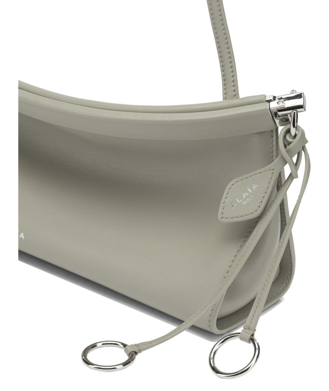 ALAIA Серая кожаная сумка через плечо, фото 4
