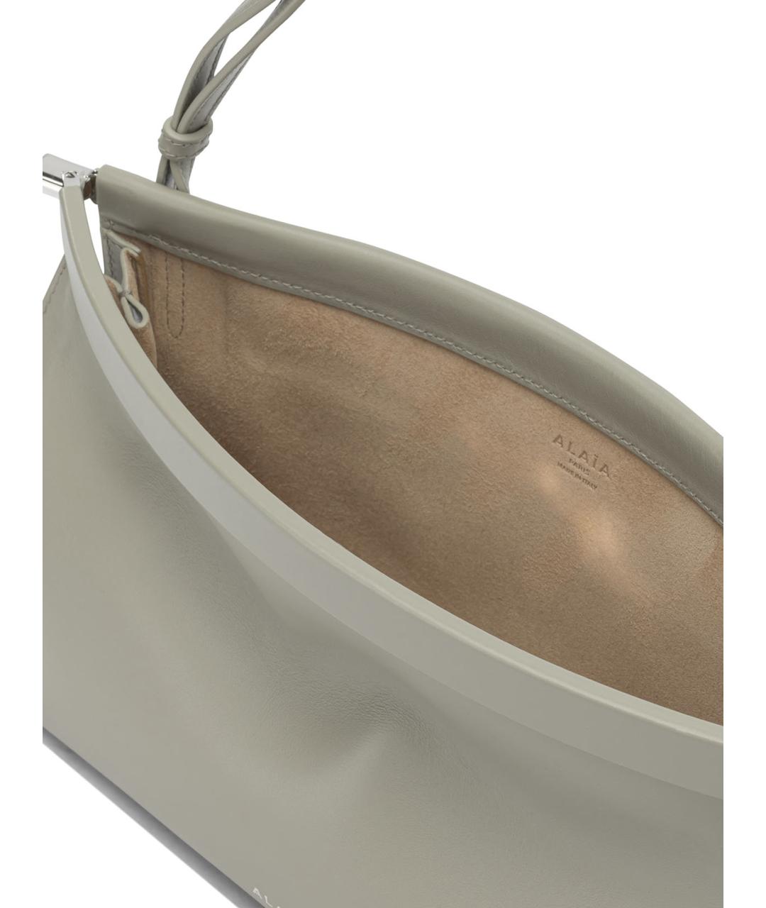 ALAIA Серая кожаная сумка через плечо, фото 5