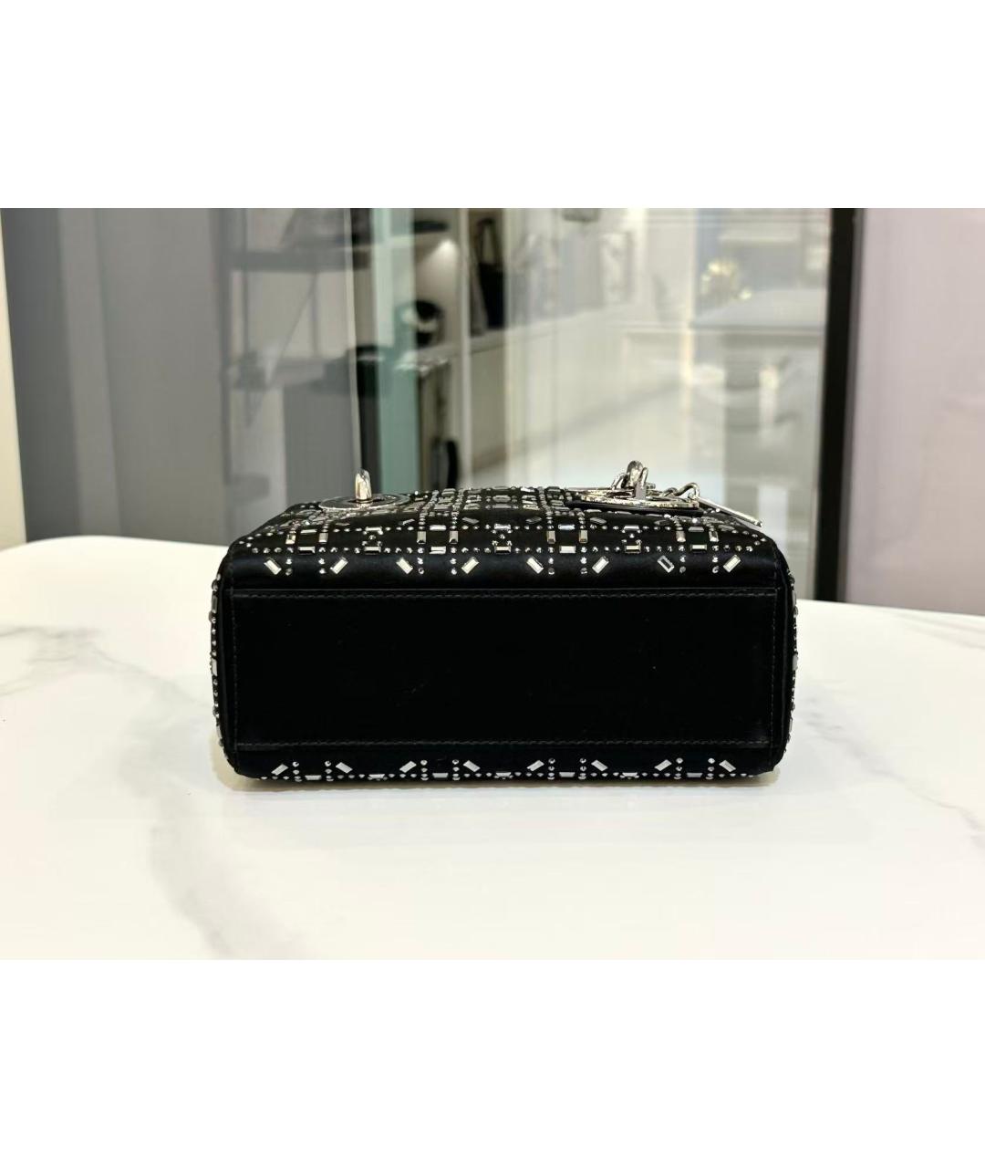 CHRISTIAN DIOR Черная шелковая сумка через плечо, фото 7